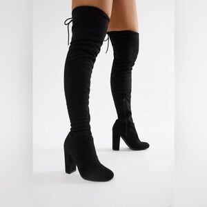Black Tall Knee High Boots